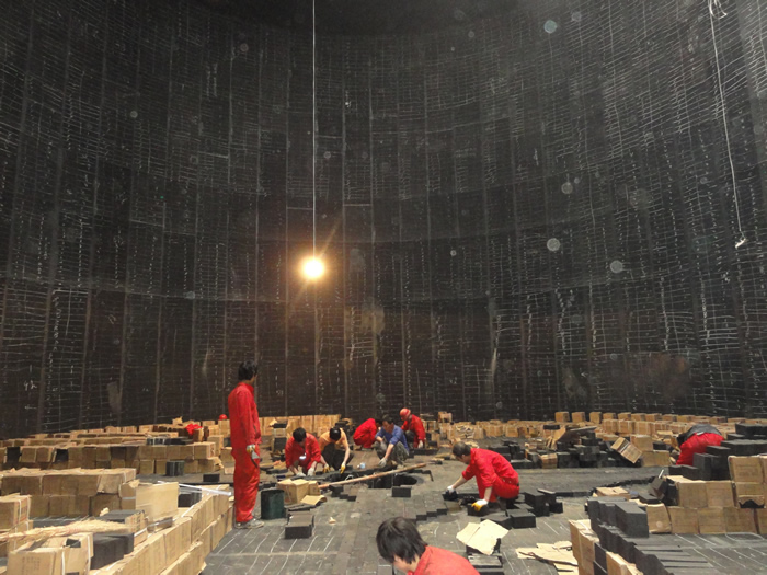 磷酸儲槽內襯橡膠、碳磚