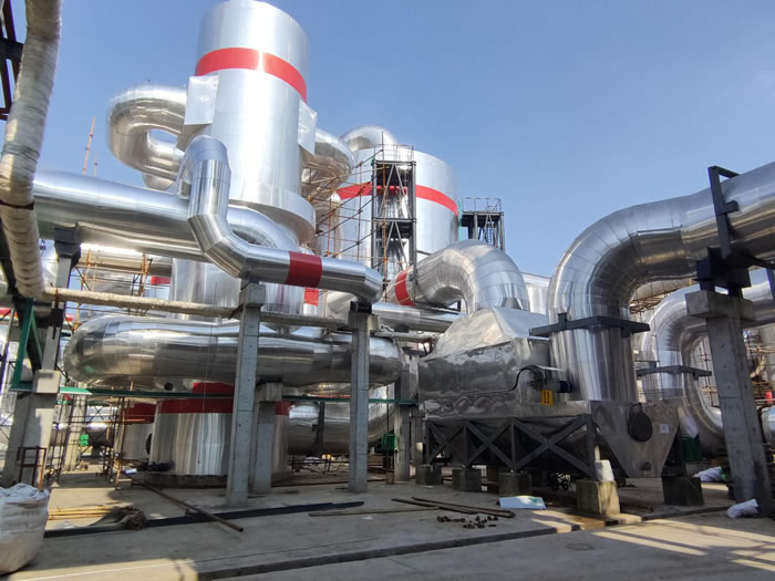 保溫施工:恒瑞實業有限公司在龍蟒佰利聯鈦業砂酸項目保溫施工