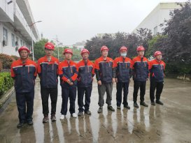 沁陽市恒瑞實業有限公司在金正大防腐施工