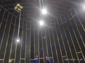 沁陽市恒瑞實業有限公司在中海油化肥基地磷酸裝置襯膠施工